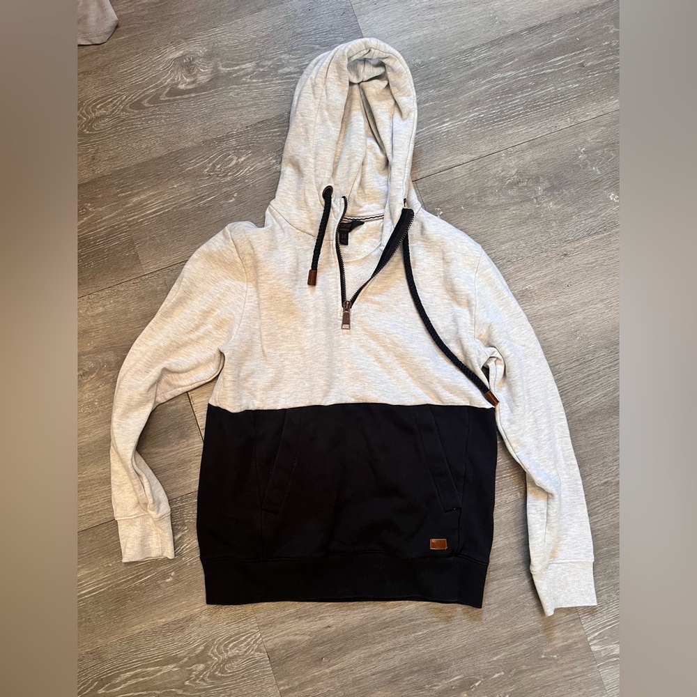 Gray and Black Men's Hoodie